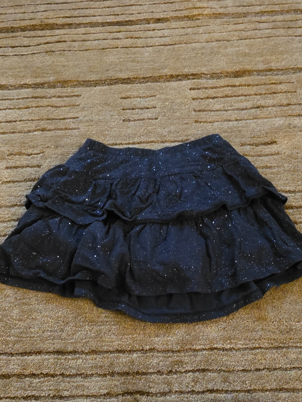 5/25 Sparkle Black Tiered Circle Skort Size 7